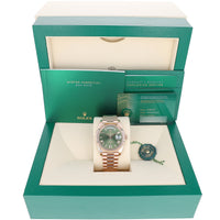 Rolex Day-Date 40 mm 228235 Olive Green NEW 2025 MAY President Rose Gold