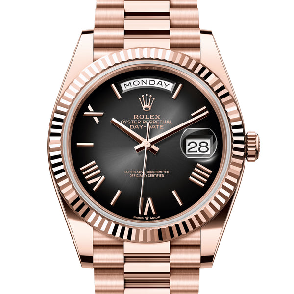 Rolex Day-Date 40 mm 228235 Slate Ombré NEW 2024 AUGUST President Rose Gold