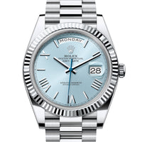 Rolex Day-Date 228236 Ice Blue Roman NEW 2025 AUGUST President Platinum 40 mm