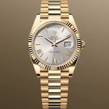 Rolex Day-Date 40 mm 228238 Silver Roman NEW 2026 President Yellow Gold