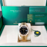 Rolex Day-Date 40 mm 228238 Black Diamonds NEW 2026 President Yellow Gold