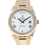 Rolex Day-Date 40 mm 228238 White Roman NEW 2026 President Yellow Gold