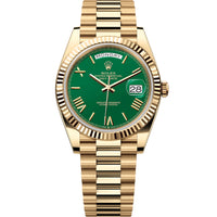 Rolex Day-Date 40 mm 228238 Green NEW 2025 JULY President Yellow Gold