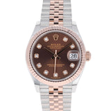 Rolex Datejust 31 mm 278271 Chocolate Diamonds NEW 2026 FEBRUARY Rose Gold & Steel Jubilee