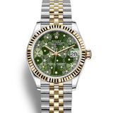 Rolex Datejust 31 mm 278273 Olive Green Floral Motif Diamonds Jubilee