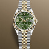 Rolex Datejust 31 mm 278273 Olive Green Floral Motif Diamonds Jubilee