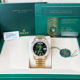 Rolex Day-Date 40 mm 228238 Green Ombre NEW 2025 STICKERS JULY President Yellow Gold