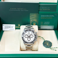 Rolex Daytona 126500LN White NEW STICKERS 2025 JULY Panda Oyster Steel 40 mm