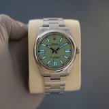 Rolex Oyster Perpetual 41 mm 2026 JULY UNWORN 134300 Pistachio
