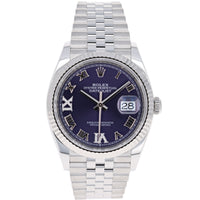 Rolex Datejust 36 mm 126234 Aubergine NEW 2024 VI IX Diamonds Jubilee