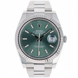 Rolex Datejust 41 mm 126334 Mint Green NEW 2024 SEPTEMBER Oyster Steel