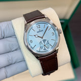 Rolex 1908 52506 Ice Blue NEW 2026 Platinum Brown Leather 39 mm