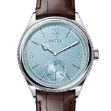 Rolex 1908 52506 Ice Blue NEW 2026 Platinum Brown Leather 39 mm