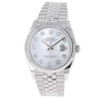 Rolex Datejust 36 mm 126234 Mother of Pearl NEW 2024 MOP White Diamonds Jubilee