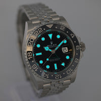 Rolex GMT-Master II 126710GRNR NEW 2024 OCTOBER Jubilee Bruce Wayne Steel 40 mm