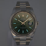 Rolex Datejust 41 mm 126334 Mint Green NEW 2024 SEPTEMBER Oyster Steel