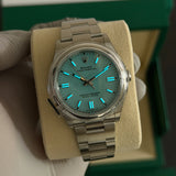 Rolex Oyster Perpetual 36 mm 126000 Turquoise NEW 2026 AUGUST STICKERS Tiffany Blue