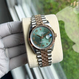 Rolex Datejust 36 mm 2026 AUGUST UNWORN 126231 Mint Green Roman STICKERS Jubilee Rose Gold & Steel
