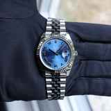 Rolex Datejust 126334 Blue Roman Azzurro 2022 Jubilee Steel 41 mm