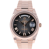 Rolex Day-Date 40 mm 228235 Slate Ombré NEW 2024 President Rose Gold