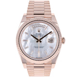 Rolex Day-Date 40 mm 228235 MOP NEW 2024 AUGUST Mother of Pearl President Rose Gold