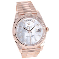 Rolex Day-Date 40 mm 228235 MOP NEW 2024 AUGUST Mother of Pearl President Rose Gold