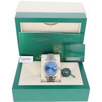 Rolex Datejust 126334 Blue Roman Azzurro 2022 Jubilee Steel 41 mm