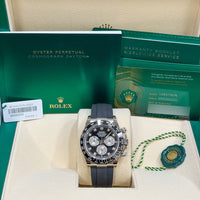 Rolex Daytona 126519LN Black Diamonds NEW 2024 OCTOBER White Gold Oysterflex 40 mm