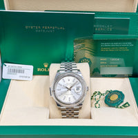 Rolex Datejust 41 mm 126334 Silver NEW 2024 SEPTEMBER STICKERS Jubilee