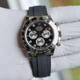 Rolex Daytona 126519LN Black Diamonds NEW 2024 OCTOBER White Gold Oysterflex 40 mm