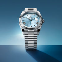 Rolex Day-Date 228236 Ice Blue Roman NEW 2025 AUGUST President Platinum 40 mm