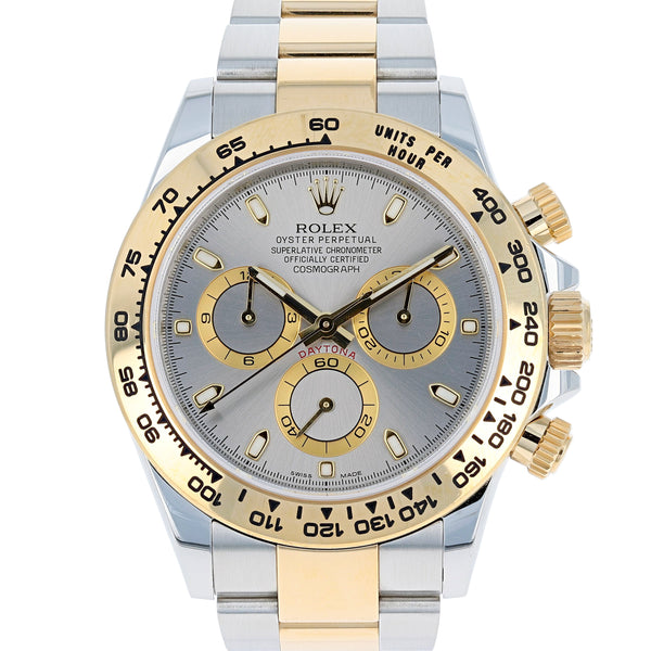 Rolex Cosmograph Daytona 116503 Rare Steel Dial c 2017 Mint Oyster 18k Yellow Gold & Steel 40 mm