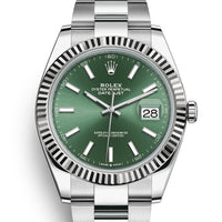 Rolex Datejust 126334 NEW 2024 Mint Green Oyster Steel 41 mm