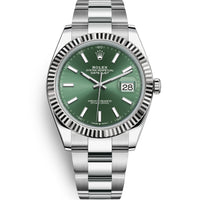 Rolex Datejust 41 mm 126334 Mint Green NEW 2024 MAY Oyster Steel