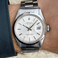 Rolex Datejust 1600 Silver Cal. 1575 Automatic c. 1975 Oyster Steel 36 mm