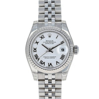 Rolex Lady-Datejust 179174 White Roman c. 2014 Papers Mint Jubilee White Gold & Steel 26 mm