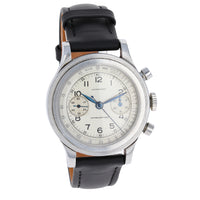 Longines Tre Tacche 4974 Order 21699 - 50 Cal. 13ZN White Complex Dial c. 1942 Steel 37.5 mm
