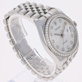 Rolex Datejust 36 116244 Silver Jubilee Factory Diamonds 2010 Box & Papers 36 mm