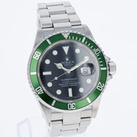 Rolex Submariner Date Kermit 16610LV 2009 Papers & Box Oyster Steel 40 mm