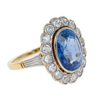Ring Blue GIA Certified Sri Lanka Natural Sapphire Brilliant