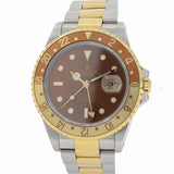 Rolex GMT-Master II 16713 Brown Root Beer 2000 Unpolished Oyster 18k Yellow Gold & Steel 40 mm