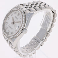 Rolex Datejust 36 116244 Silver Jubilee Factory Diamonds 2010 Box & Papers 36 mm