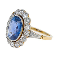 Ring Blue GIA Certified Sri Lanka Natural Sapphire Brilliant