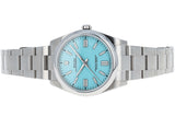 Rolex Oyster Perpetual 124300 Tiffany Turquoise Blue Steel 41 mm