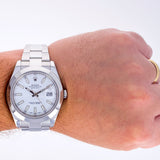 Rolex Datejust II 116300 White Stick 2015 Papers Box Oyster Steel 41 mm