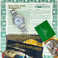 Rolex Explorer II 16570 Tritium White Papers & Box c. 1995 Unpolished Oyster Steel 40 mm