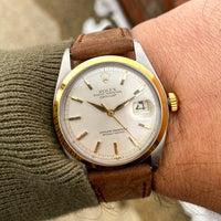 Rolex Datejust 1600 Automatic Silver Dial c. 1963 18k Yellow Gold & Steel 36 mm